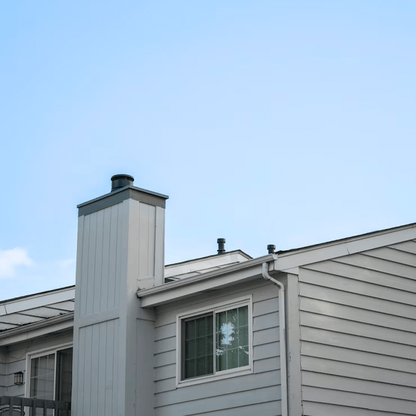 Close-up of debris, bird nests, and leaves blocking the water flow in a rain gutter.